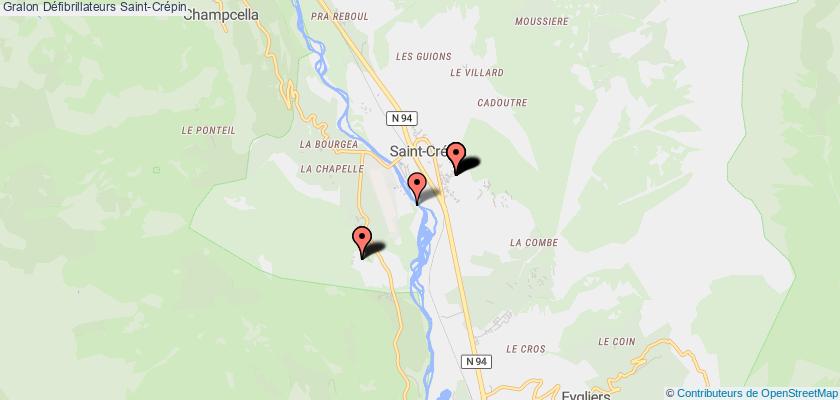plan défibrillateurs Saint-Crépin