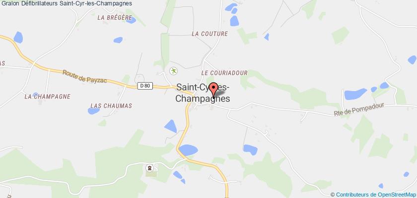 plan défibrillateurs Saint-Cyr-les-Champagnes