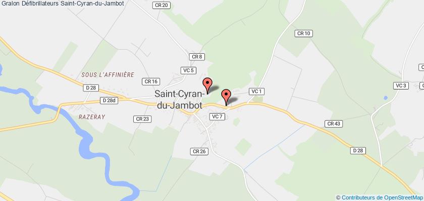 plan défibrillateurs Saint-Cyran-du-Jambot