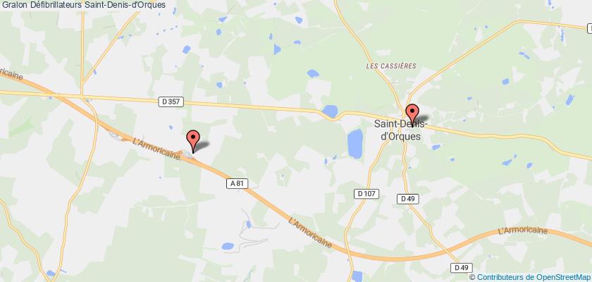 plan défibrillateurs Saint-Denis-d'Orques
