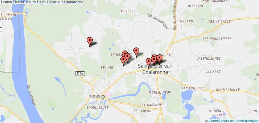 plan défibrillateurs Saint-Didier-sur-Chalaronne