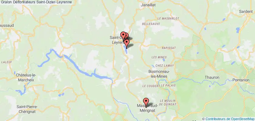 plan défibrillateurs Saint-Dizier-Leyrenne