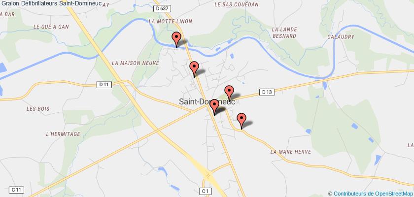 plan défibrillateurs Saint-Domineuc