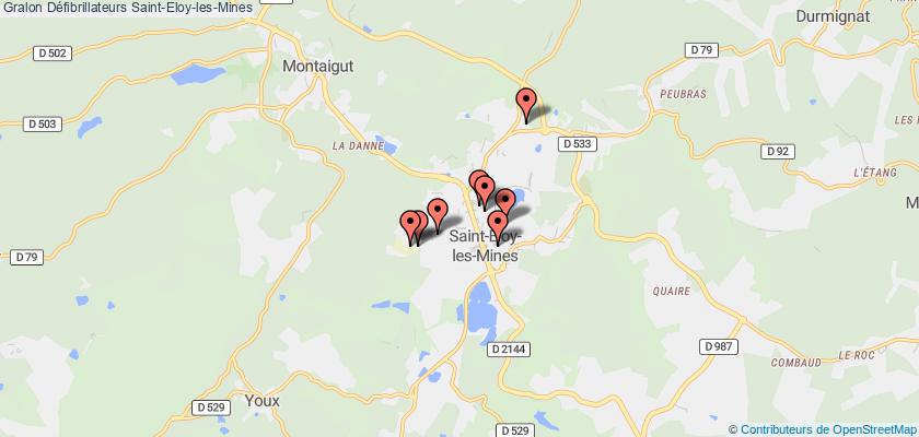 plan défibrillateurs Saint-Eloy-les-Mines