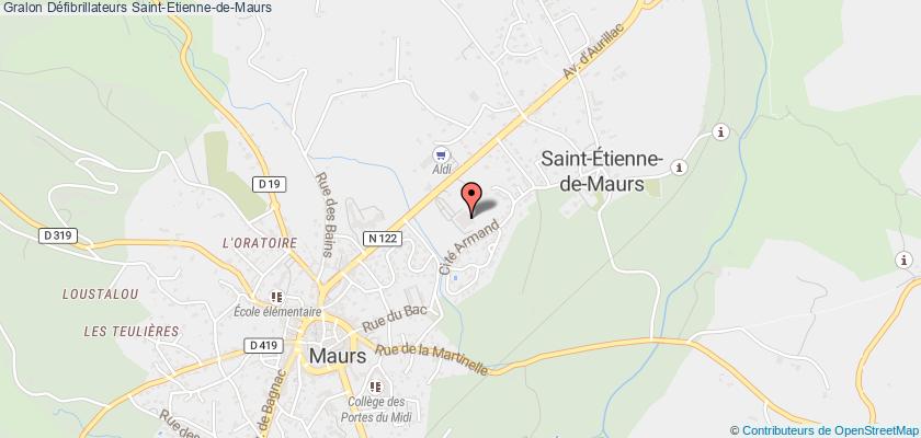 plan défibrillateurs Saint-Etienne-de-Maurs