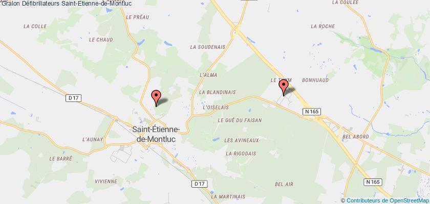 plan défibrillateurs Saint-Etienne-de-Montluc