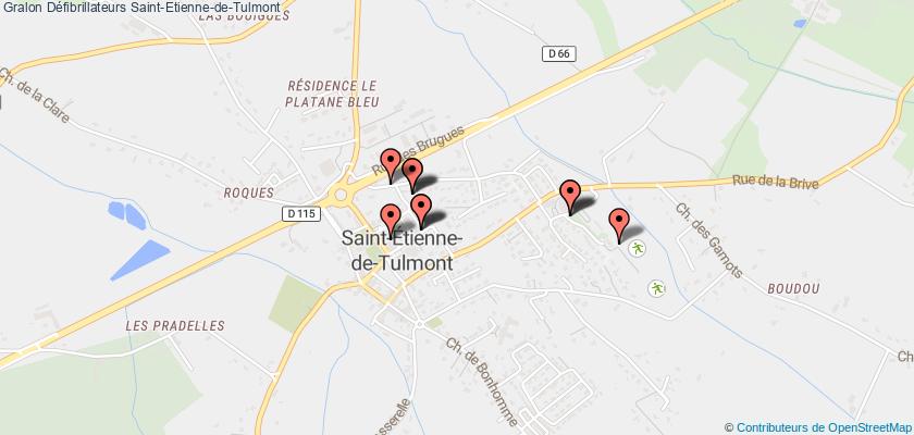 plan défibrillateurs Saint-Etienne-de-Tulmont