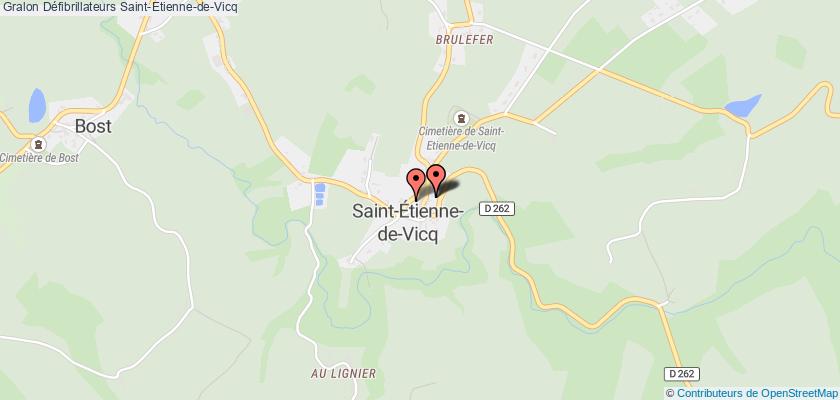 plan défibrillateurs Saint-Etienne-de-Vicq