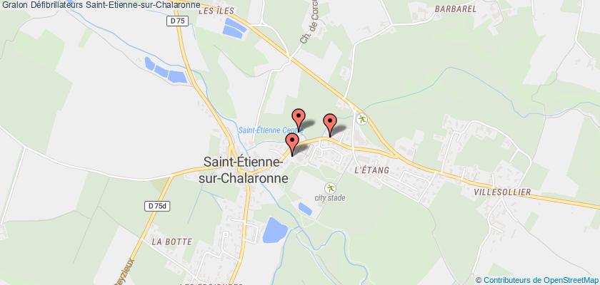 plan défibrillateurs Saint-Etienne-sur-Chalaronne