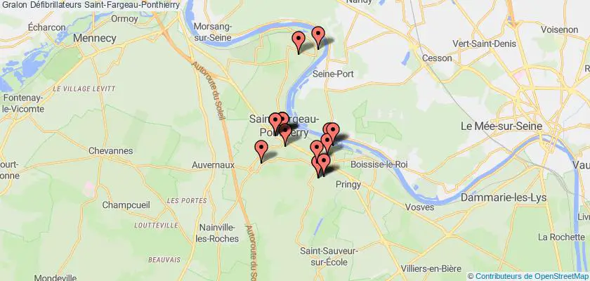 plan défibrillateurs Saint-Fargeau-Ponthierry