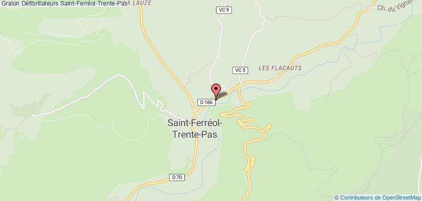 plan défibrillateurs Saint-Ferréol-Trente-Pas