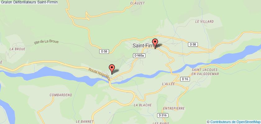 plan défibrillateurs Saint-Firmin