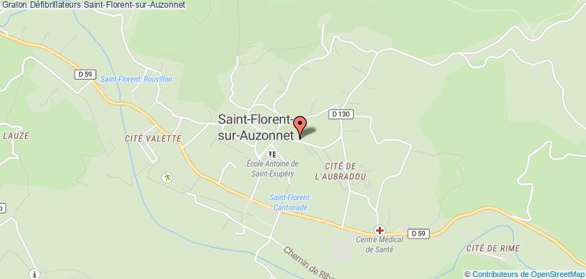 plan défibrillateurs Saint-Florent-sur-Auzonnet