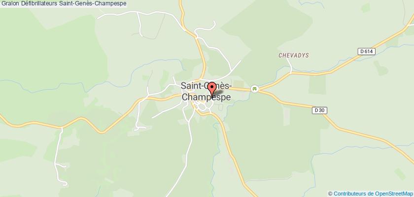 plan défibrillateurs Saint-Genès-Champespe