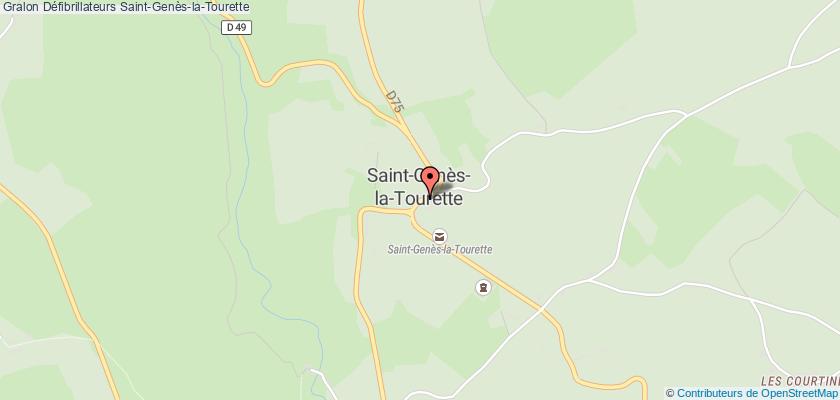 plan défibrillateurs Saint-Genès-la-Tourette