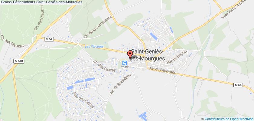 plan défibrillateurs Saint-Geniès-des-Mourgues