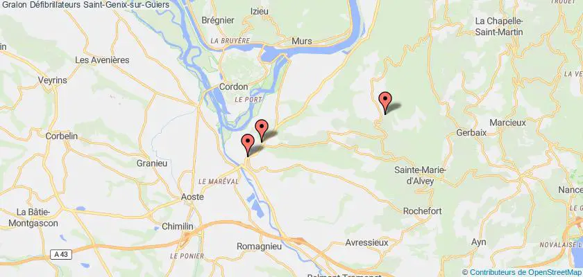 plan défibrillateurs Saint-Genix-sur-Guiers