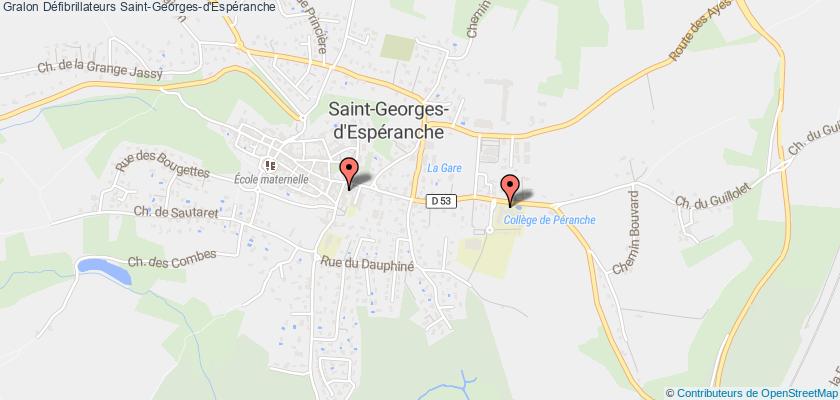 plan défibrillateurs Saint-Georges-d'Espéranche
