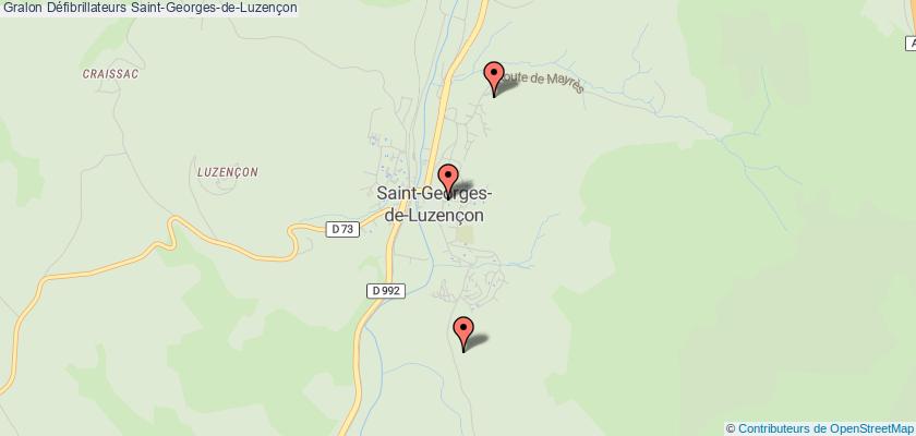 plan défibrillateurs Saint-Georges-de-Luzençon