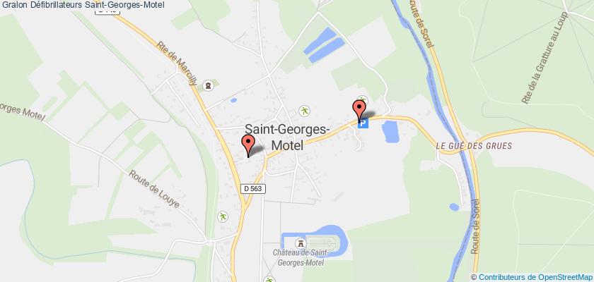 plan défibrillateurs Saint-Georges-Motel