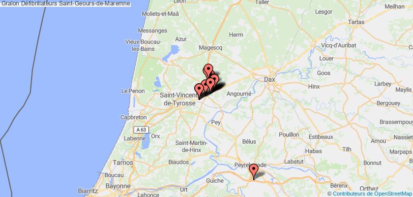 plan défibrillateurs Saint-Geours-de-Maremne