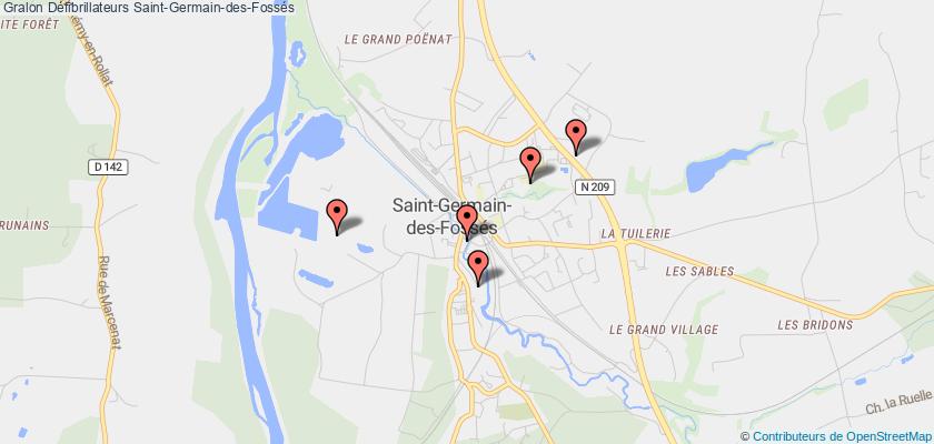 plan défibrillateurs Saint-Germain-des-Fossés