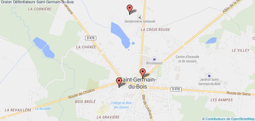 plan défibrillateurs Saint-Germain-du-Bois