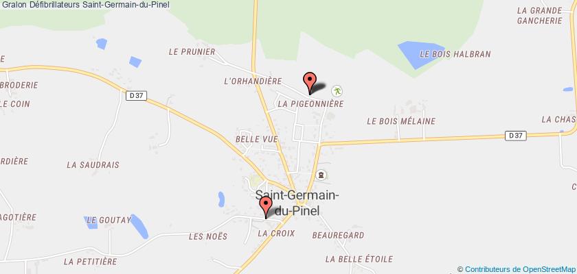 plan défibrillateurs Saint-Germain-du-Pinel
