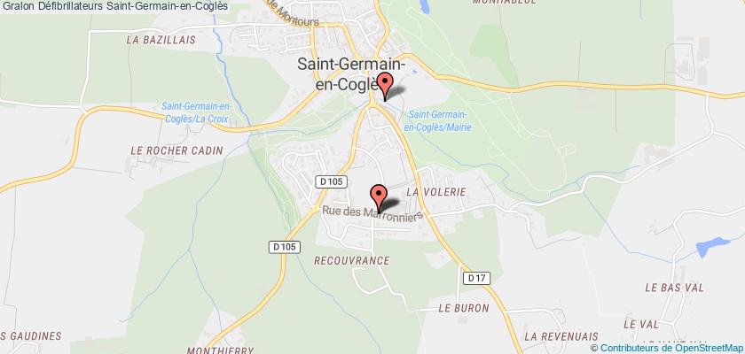 plan défibrillateurs Saint-Germain-en-Coglès
