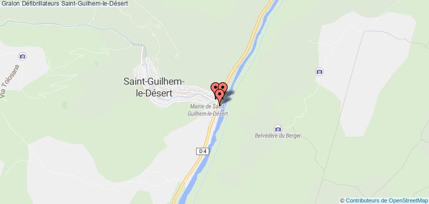 plan défibrillateurs Saint-Guilhem-le-Désert