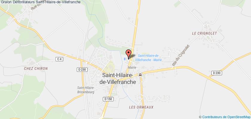 plan défibrillateurs Saint-Hilaire-de-Villefranche