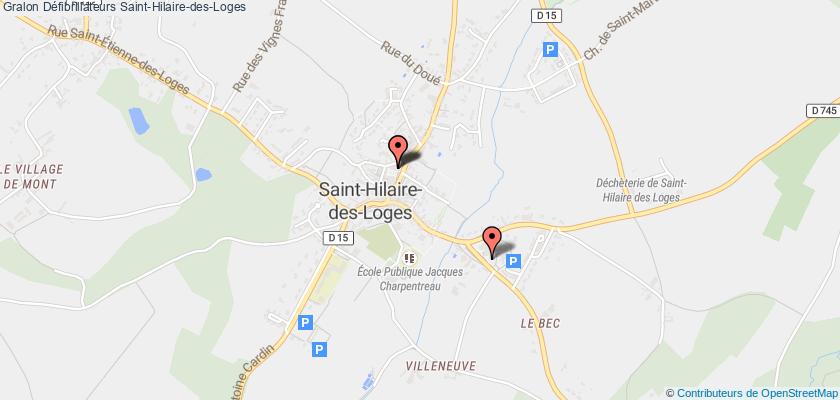 plan défibrillateurs Saint-Hilaire-des-Loges
