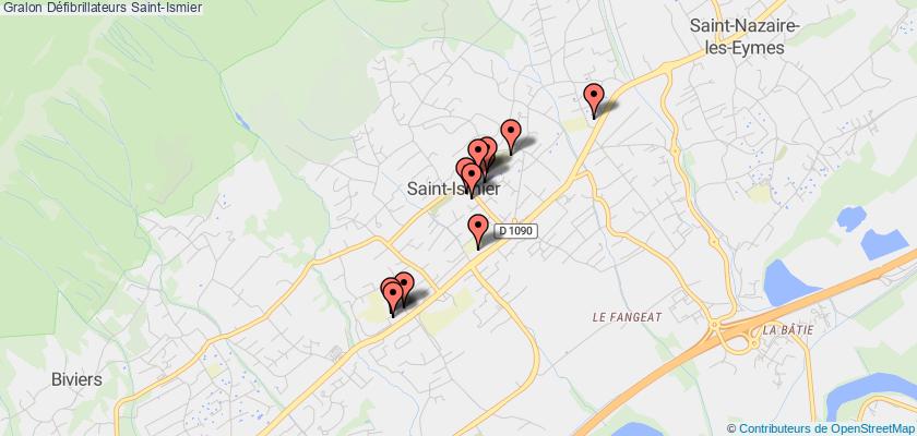 plan défibrillateurs Saint-Ismier