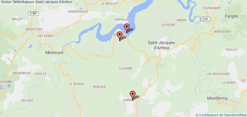 plan défibrillateurs Saint-Jacques-d'Ambur