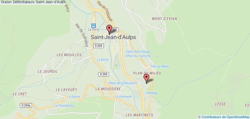 plan défibrillateurs Saint-Jean-d'Aulps