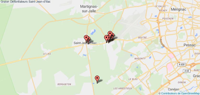 plan défibrillateurs Saint-Jean-d'Illac
