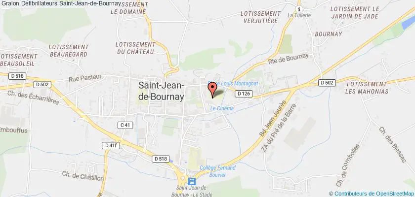 plan défibrillateurs Saint-Jean-de-Bournay