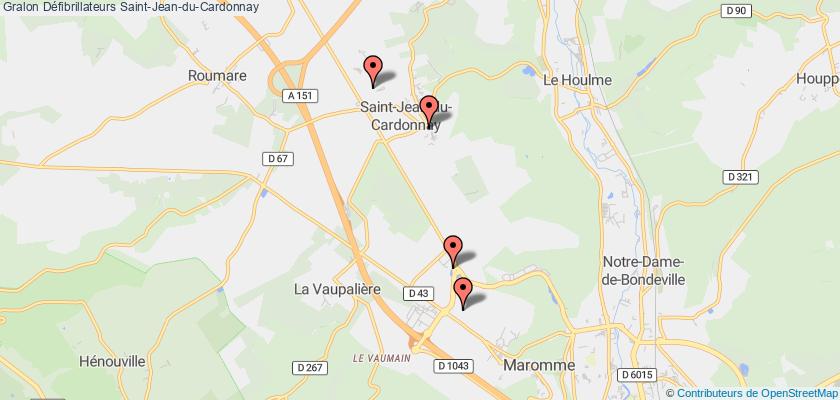 plan défibrillateurs Saint-Jean-du-Cardonnay