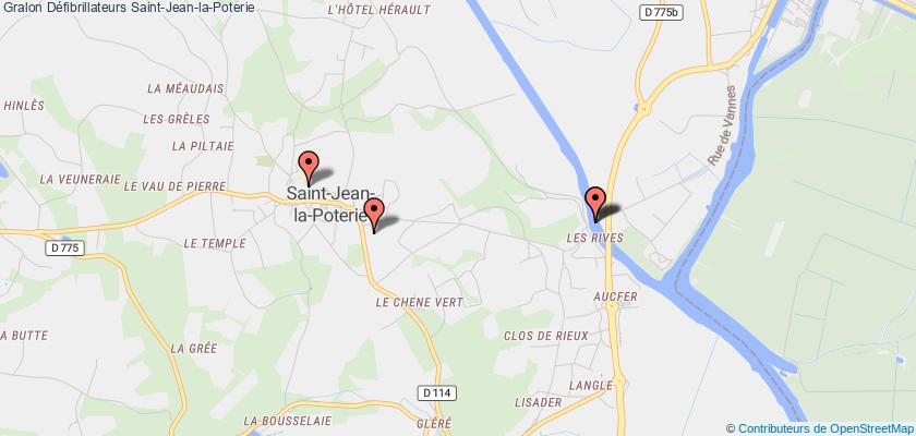 plan défibrillateurs Saint-Jean-la-Poterie