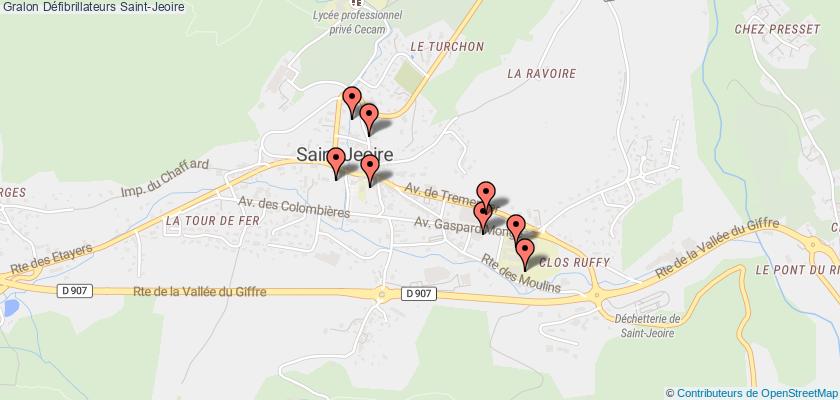 plan défibrillateurs Saint-Jeoire