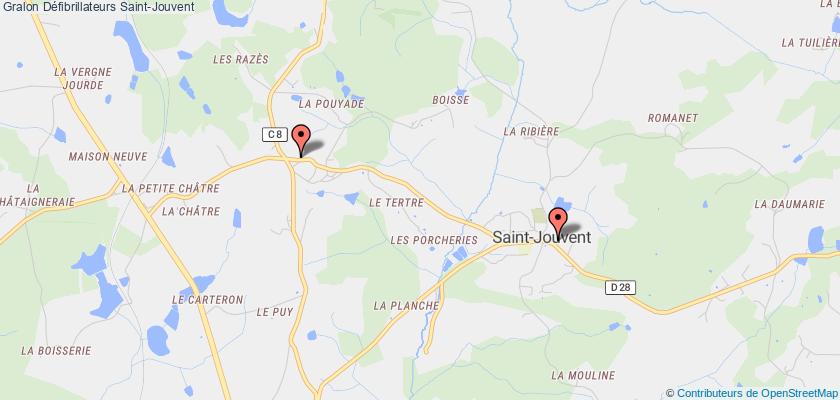 plan défibrillateurs Saint-Jouvent