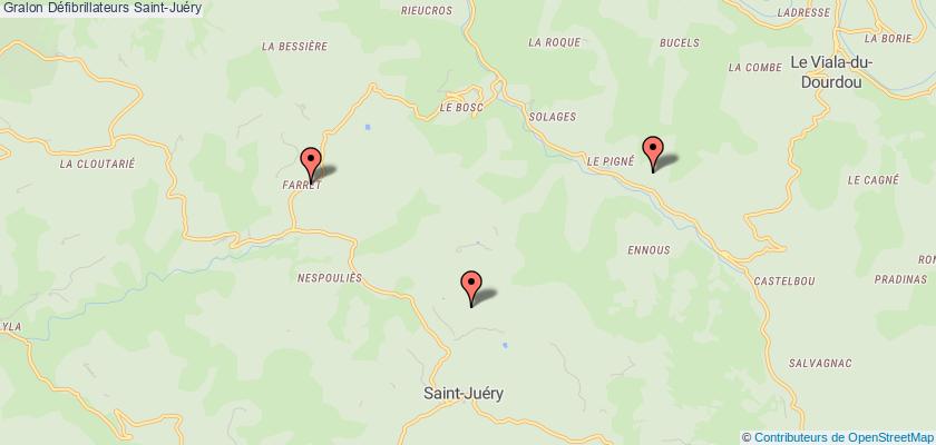 plan défibrillateurs Saint-Juéry