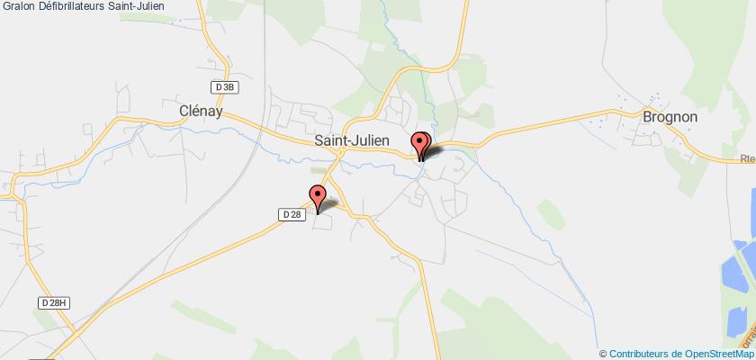 plan défibrillateurs Saint-Julien