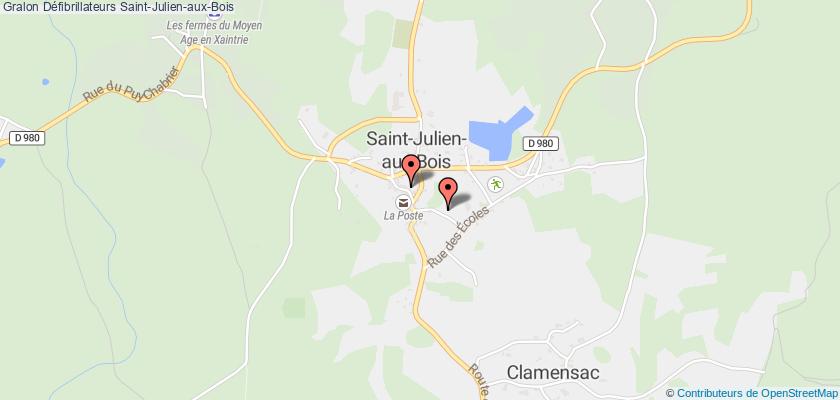 plan défibrillateurs Saint-Julien-aux-Bois