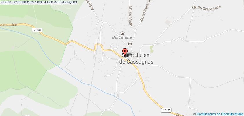 plan défibrillateurs Saint-Julien-de-Cassagnas