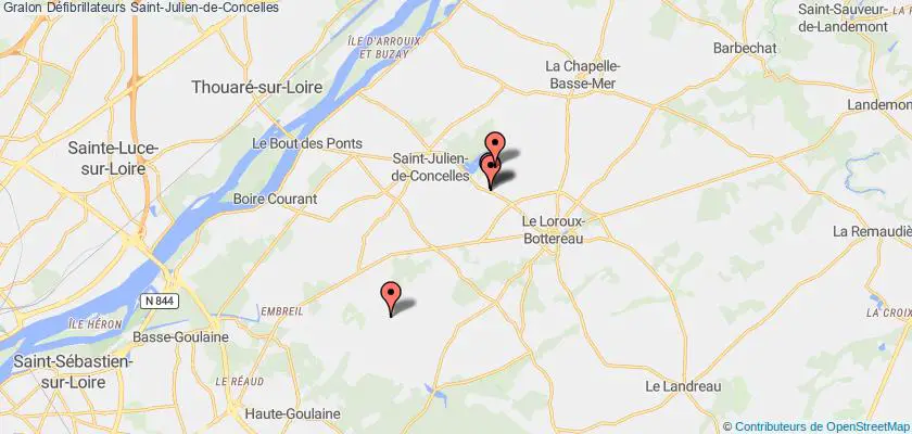 plan défibrillateurs Saint-Julien-de-Concelles