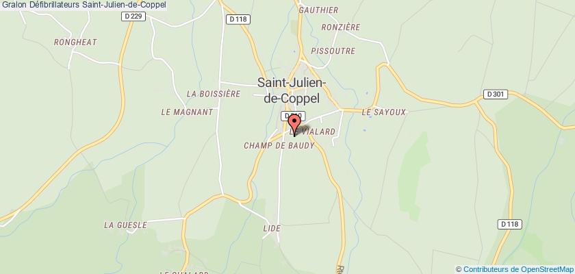 plan défibrillateurs Saint-Julien-de-Coppel