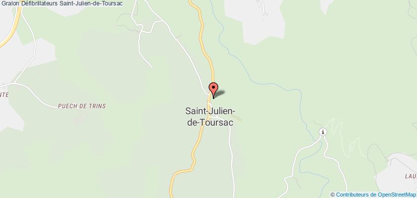 plan défibrillateurs Saint-Julien-de-Toursac