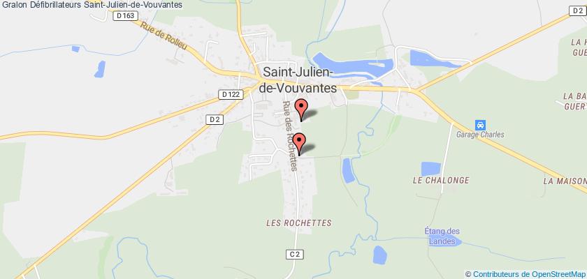 plan défibrillateurs Saint-Julien-de-Vouvantes