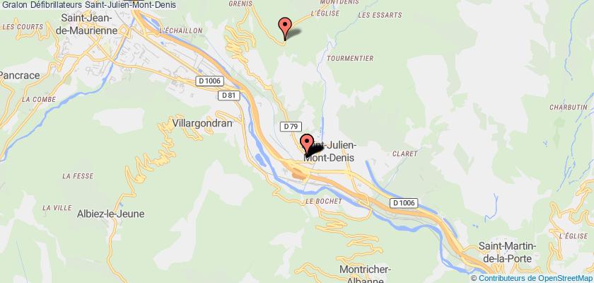 plan défibrillateurs Saint-Julien-Mont-Denis